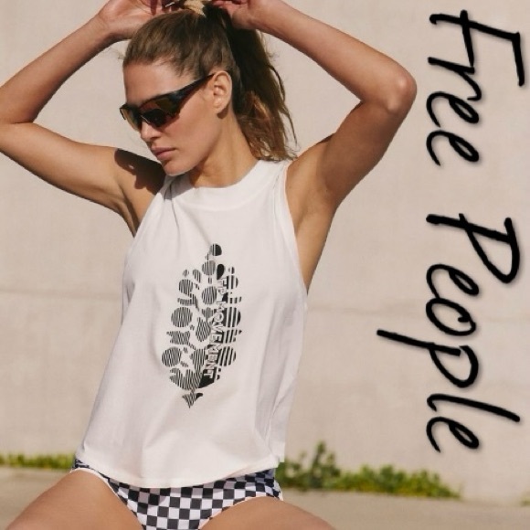 Free People Tops - FP Movement Game Time Logo Tank NWT L